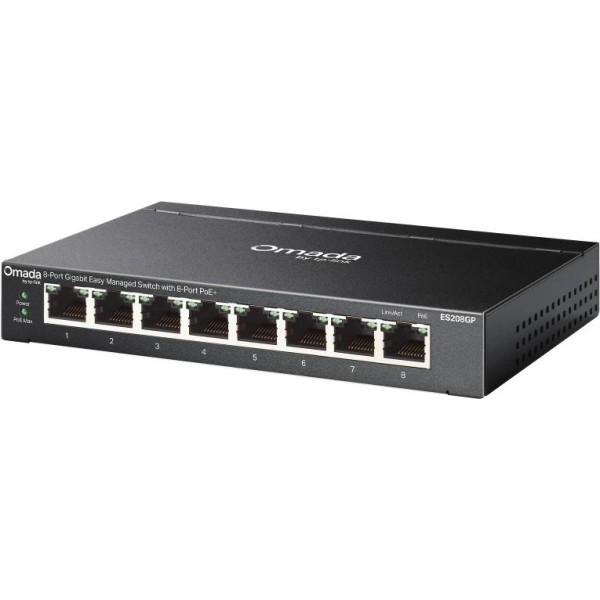 Tp-link es208gp switch 8xgbe poe+ acero desktop
